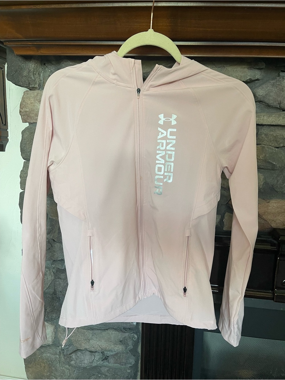 Under Armour Pale Pink Zip-Up Hooded Jacket